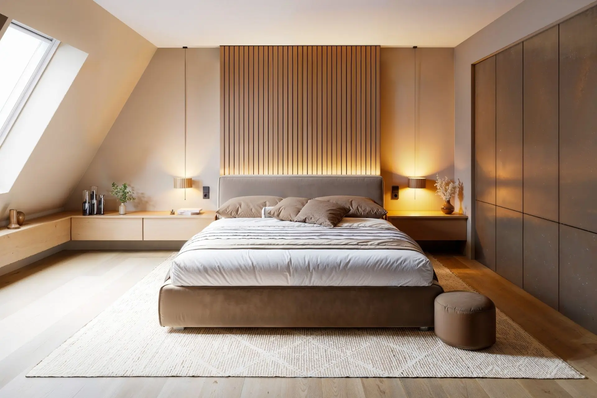Schlafzimmer mit elektrischen Rollläden