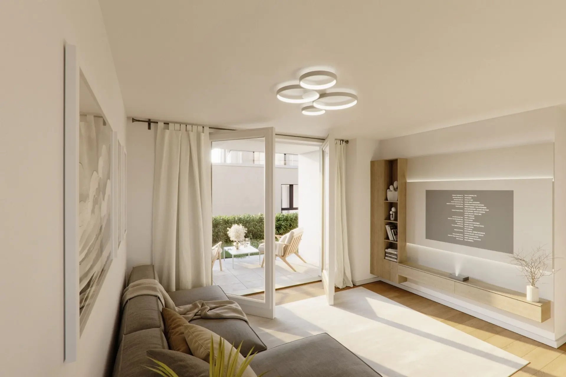 Wohnzimmer mit modernem Interieur
